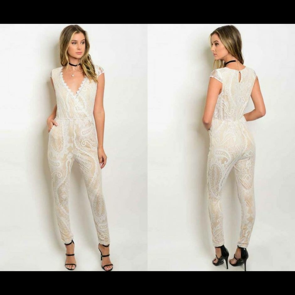 Ivory Lace Jumpsuit